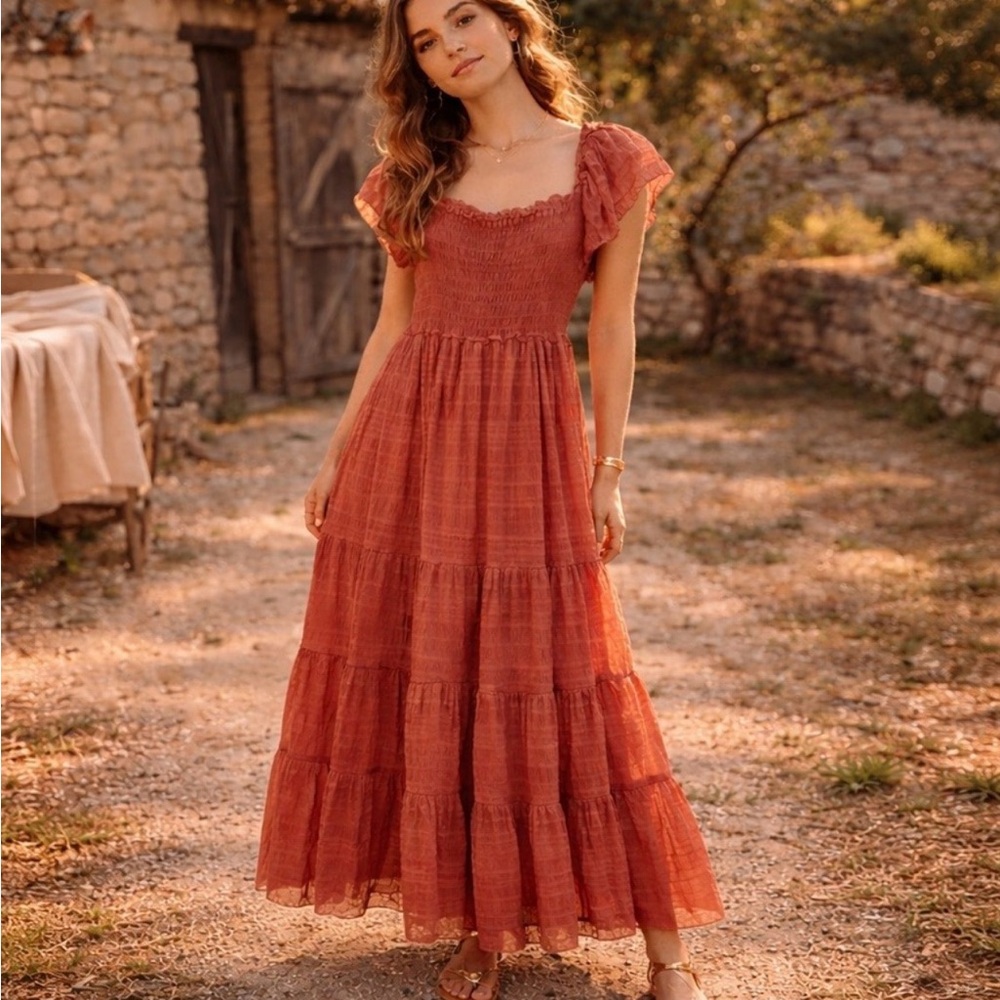 Max Studio maxi coral dress